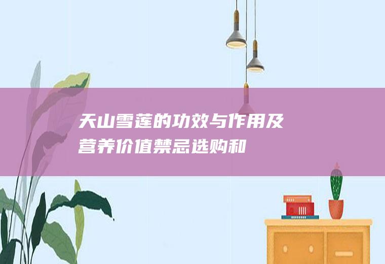 天山雪莲的功效与作用及营养价值_禁忌_选购和做法