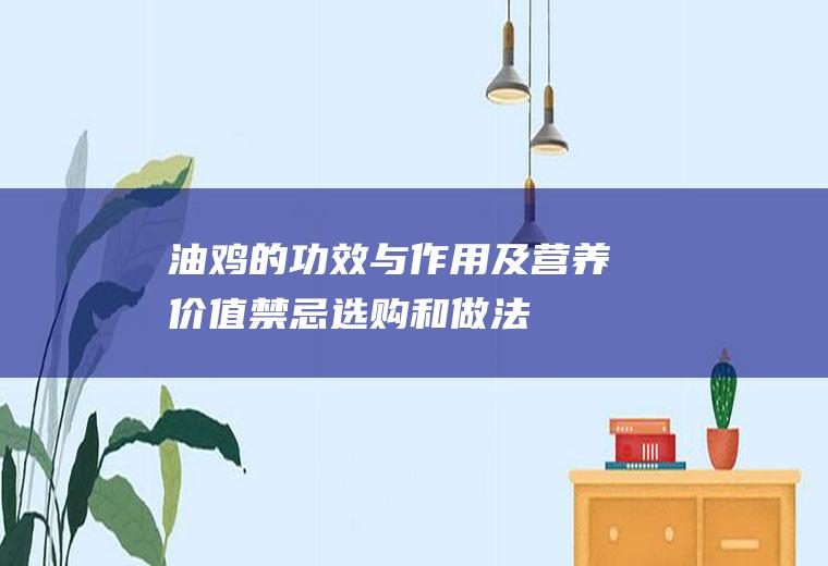 油鸡的功效与作用及营养价值_禁忌_选购和做法