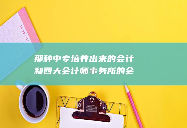 那种中专培养出来的会计和四大会计师事务所的会计从能力和工作内容上有什么区别？