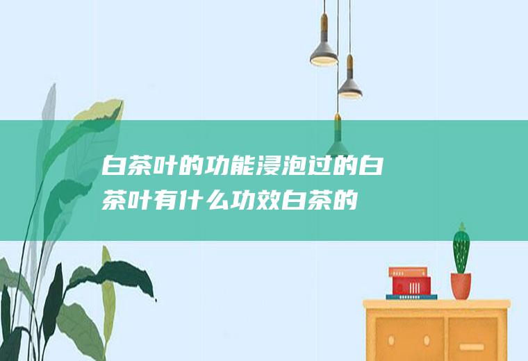 白茶叶的功能浸泡过的白茶叶有什么功效(白茶的功效与作用)