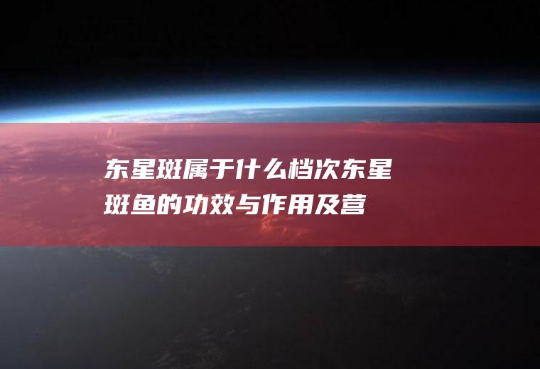 东星斑属于什么档次(东星斑鱼的功效与作用及营养价值)