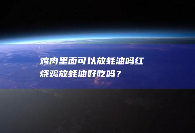 鸡肉里面可以放蚝油吗,红烧鸡放蚝油好吃吗？