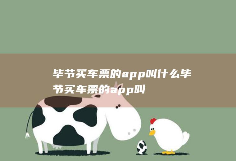 毕节买车票的app叫什么毕节买车票的app叫什么