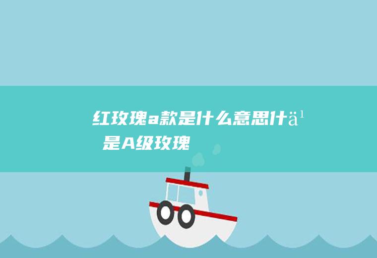 红玫瑰a款是什么意思什么是A级玫瑰