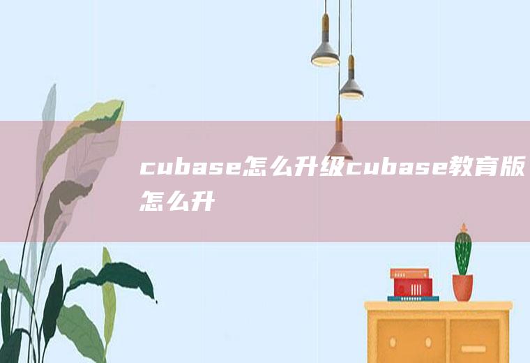 cubase怎么升级cubase教育版怎么升级到商业版