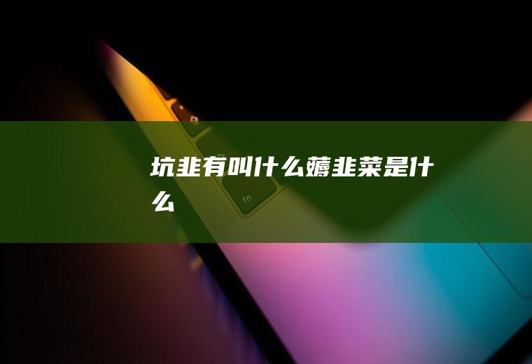 坑韭有叫什么薅韭菜是什么