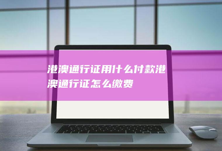 港澳通行证用什么付款港澳通行证怎么缴费