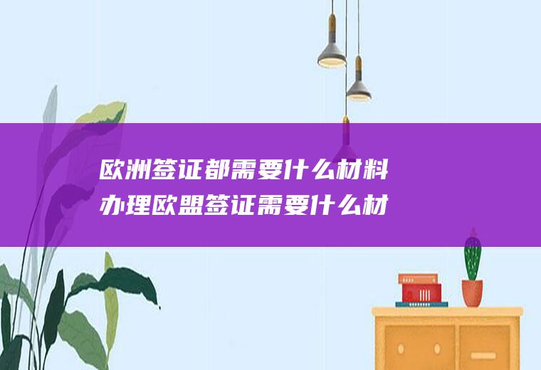 欧洲签证都需要什么材料办理欧盟签证需要什么材料