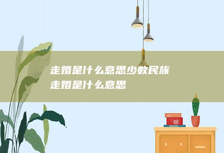 走婚是什么意思少数民族走婚是什么意思