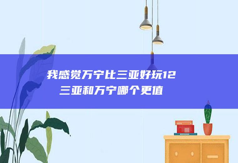 我感觉万宁比三亚好玩12月三亚和万宁哪个更值得去