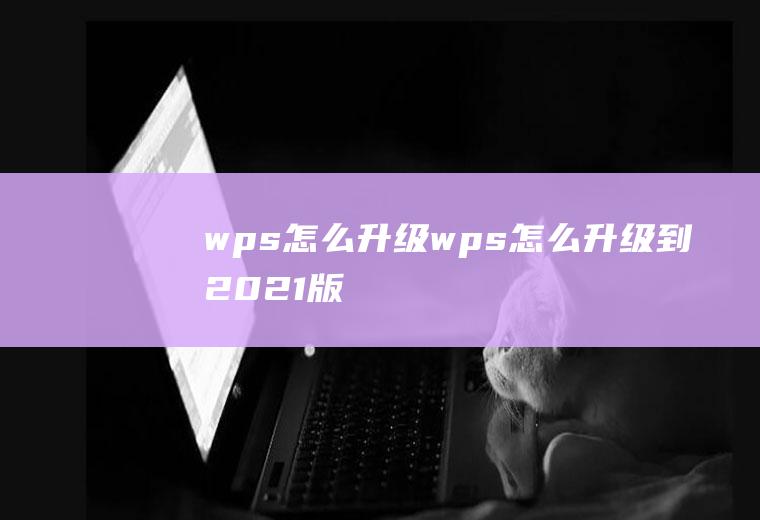 wps怎么升级wps怎么升级到2021版