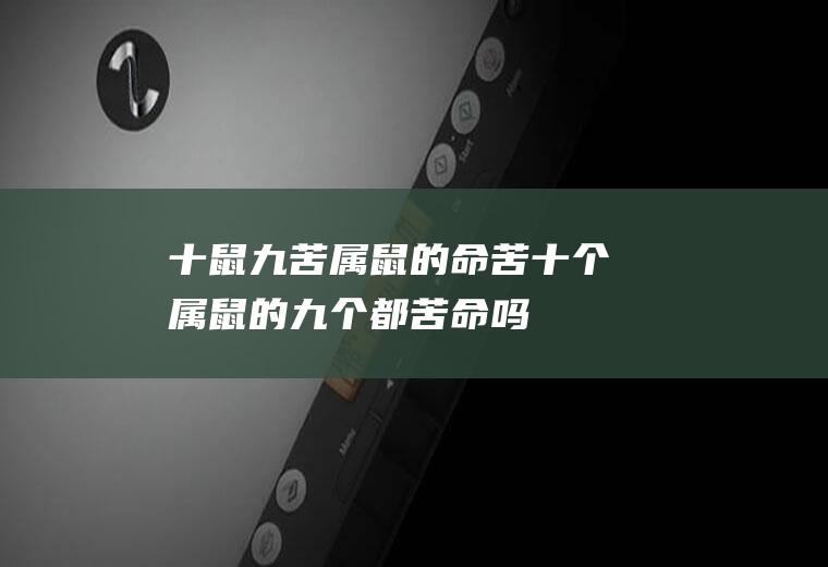 十鼠九苦属鼠的命苦十个属鼠的九个都苦命吗