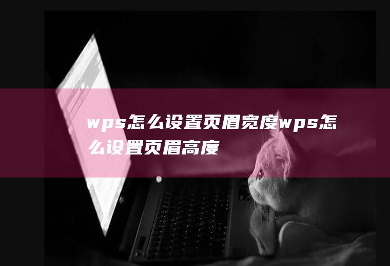 wps怎么设置页眉宽度wps怎么设置页眉高度