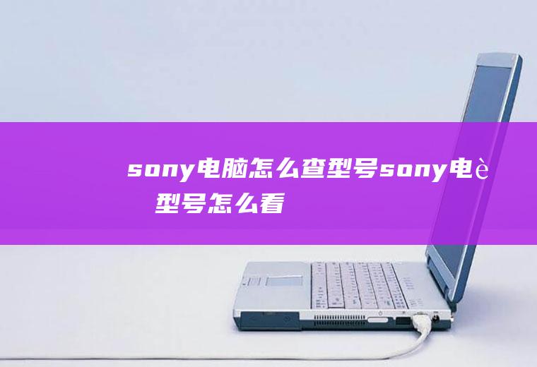 sony电脑怎么查型号sony电脑型号怎么看