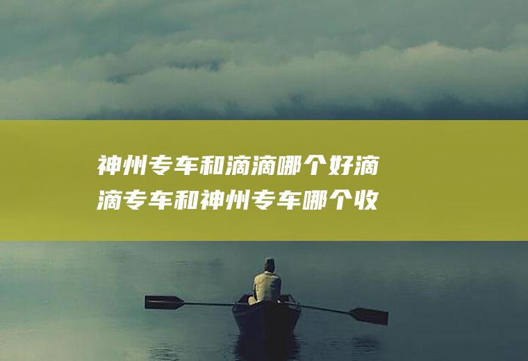 神州专车和滴滴哪个好滴滴专车和神州专车哪个收入高