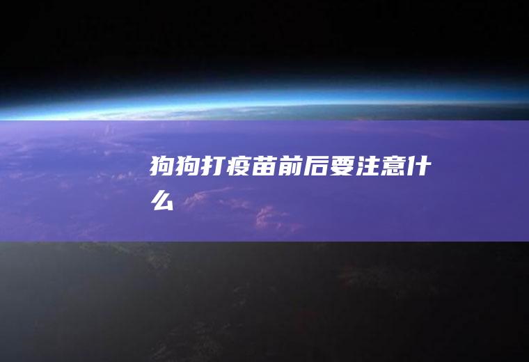 狗狗打疫苗前后要注意什么