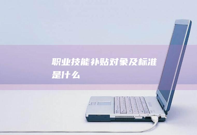 职业技能补贴对象及标准是什么