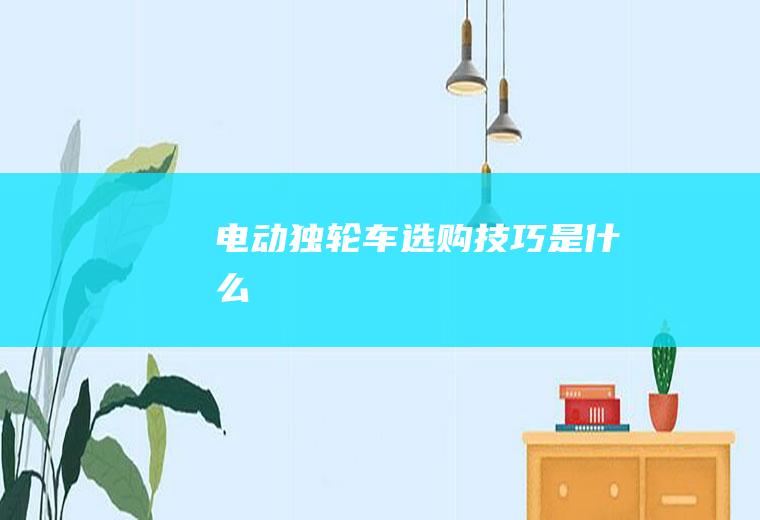 电动独轮车选购技巧是什么