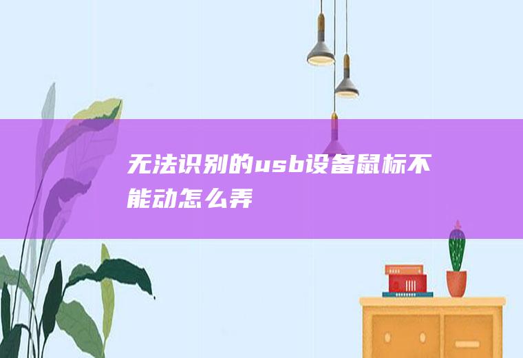 无法识别的usb设备鼠标不能动怎么弄