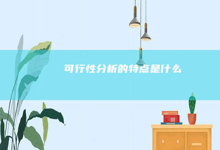 可行性分析的特点是什么