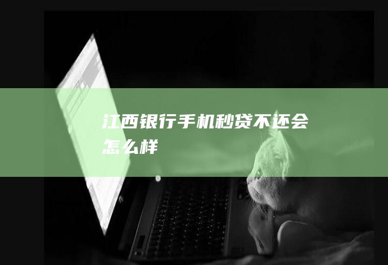 江西银行手机秒贷不还会怎么样