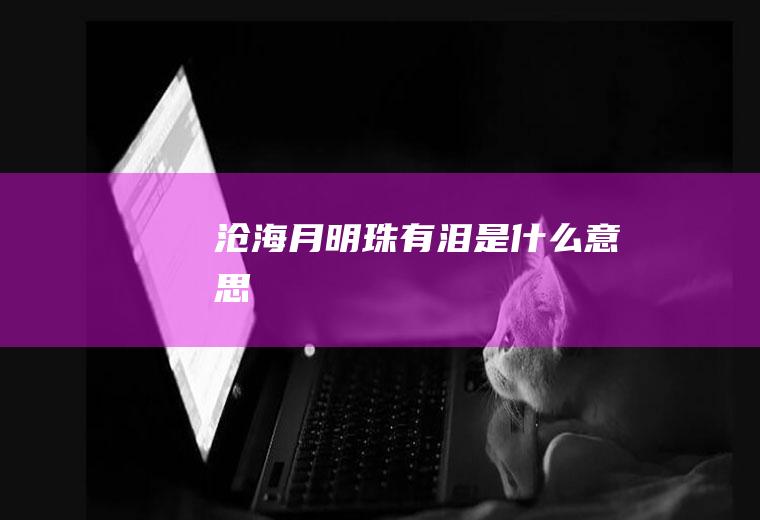 沧海月明珠有泪是什么意思