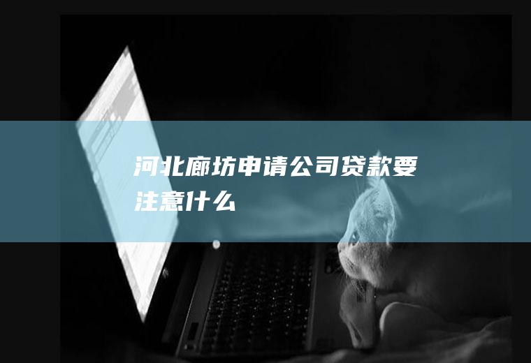 河北廊坊申请公司贷款要注意什么