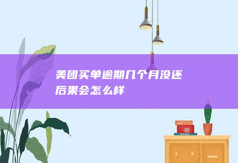 美团买单逾期几个月没还后果会怎么样