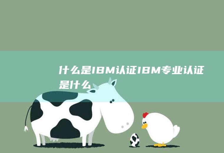 什么是IBM认证(IBM专业认证是什么)