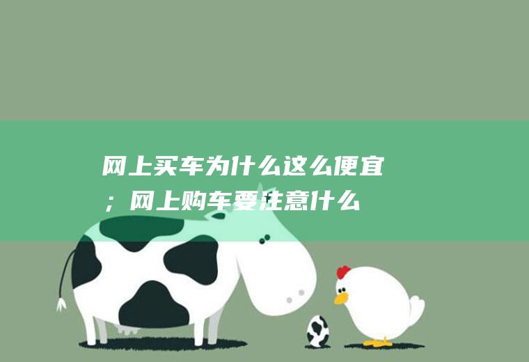 网上买车为什么这么便宜；网上购车要注意什么