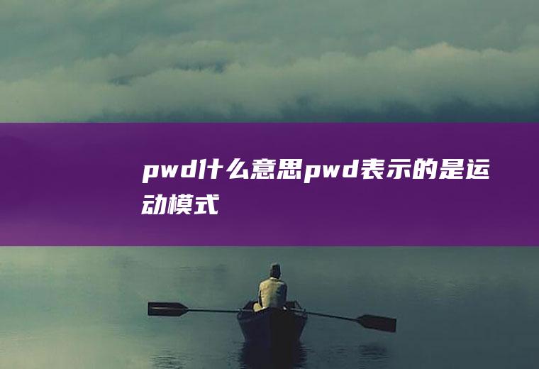 pwd什么意思(pwd表示的是运动模式)