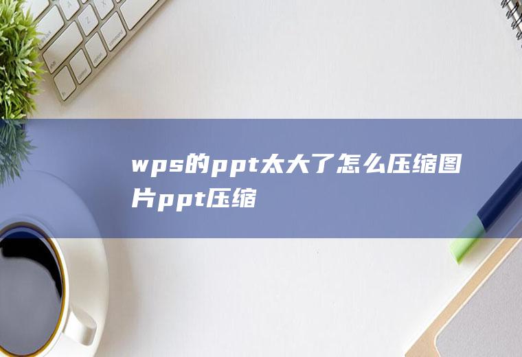 wps的ppt太大了怎么压缩图片(ppt压缩的方法,大家学会了吗)