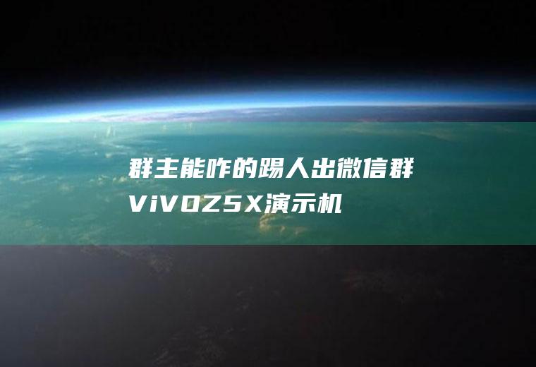 群主能咋的踢人出微信群(ViVOZ5X演示机型:FuntonchOS9)