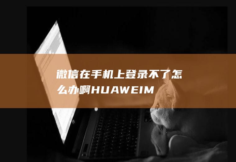 微信在手机上登录不了怎么办啊(HUAWEIMate30)