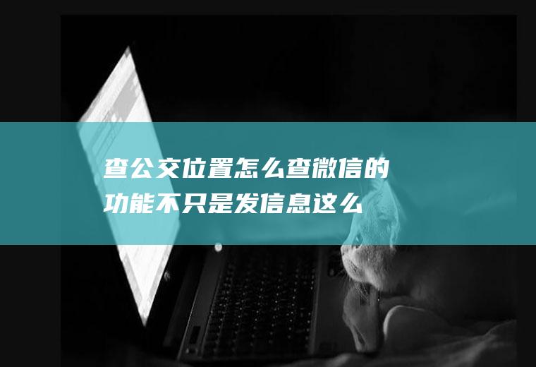 查公交位置怎么查(微信的功能不只是发信息这么简单了,还可以查询公交信息)