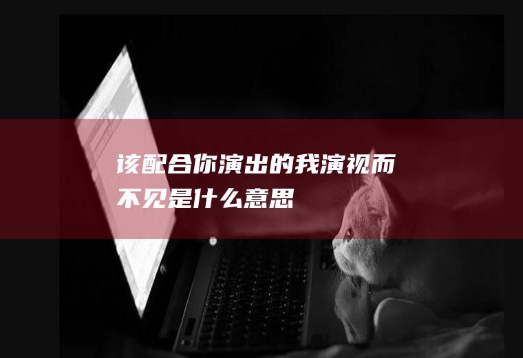 该配合你演出的我演视而不见是什么意思