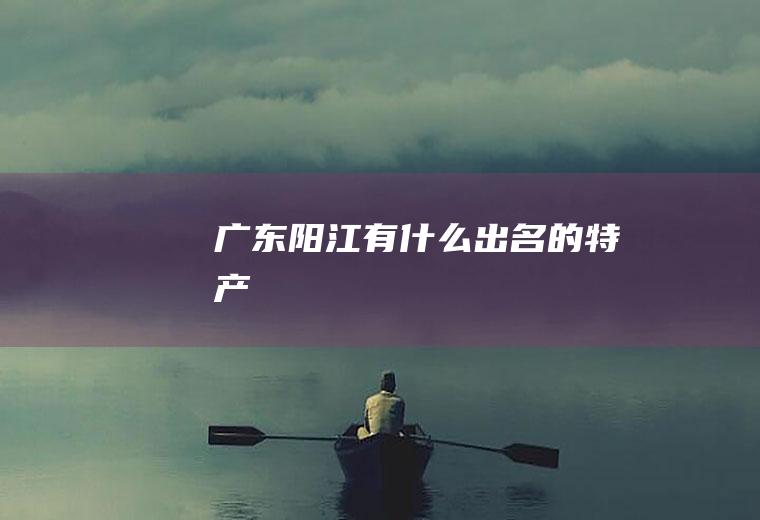 广东阳江有什么出名的特产