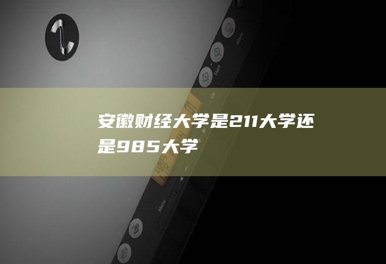 安徽财经大学是211大学还是985大学