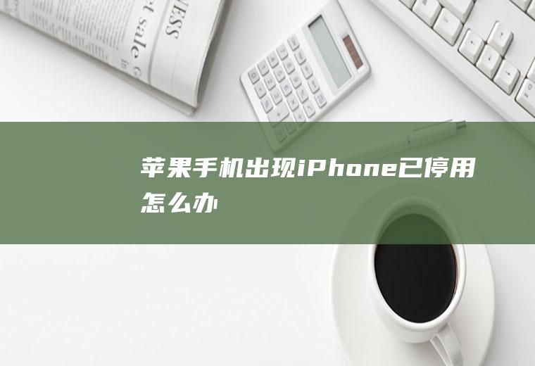 苹果手机出现iPhone已停用怎么办