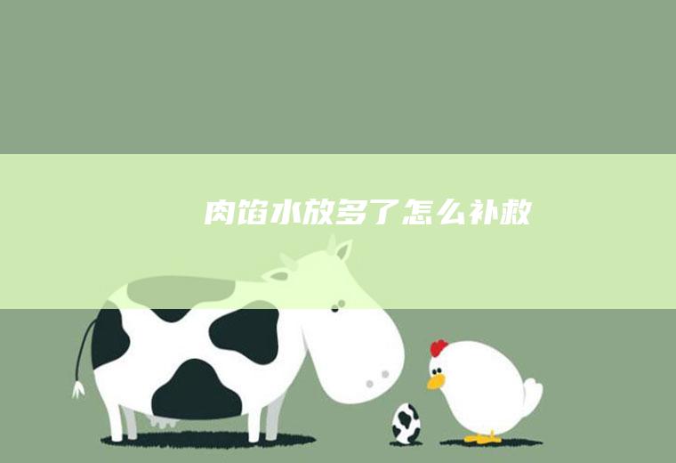 肉馅水放多了怎么补救