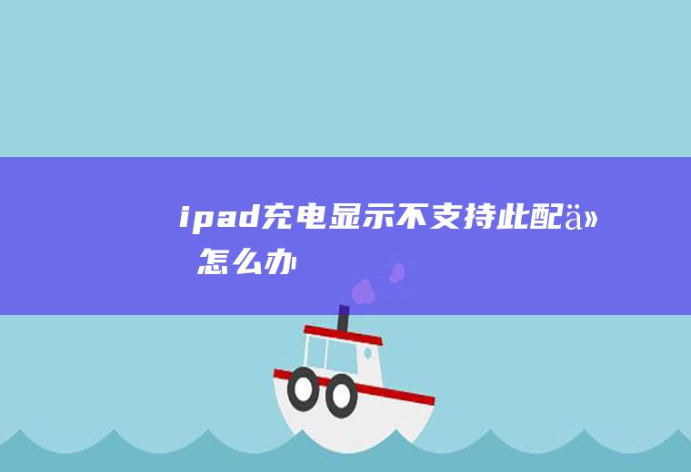 ipad充电显示不支持此配件怎么办