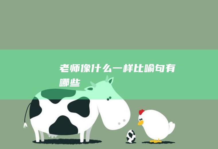 老师像什么一样比喻句有哪些