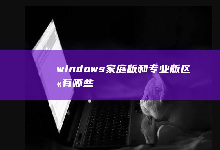 windows家庭版和专业版区别有哪些