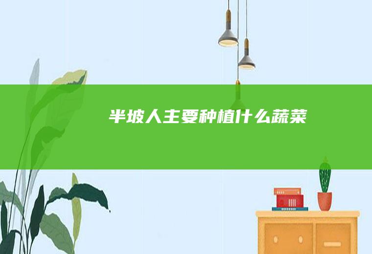 半坡人主要种植什么蔬菜