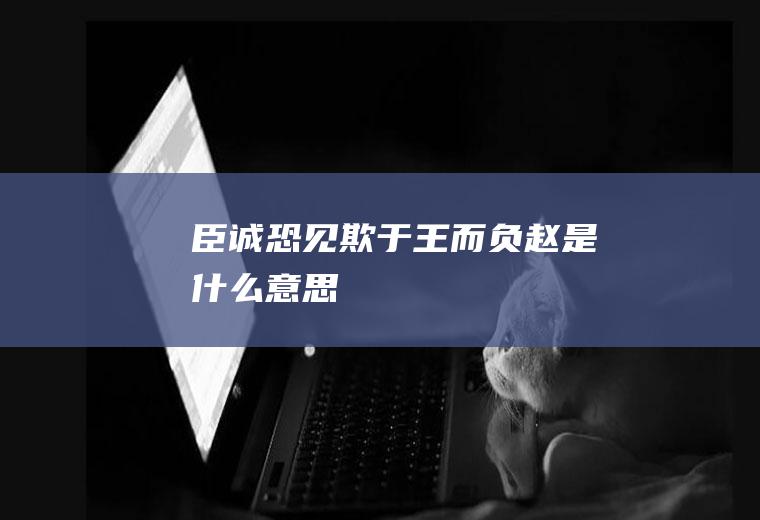 臣诚恐见欺于王而负赵是什么意思