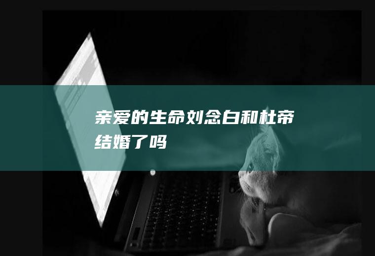 《亲爱的生命》刘念白和杜帝结婚了吗