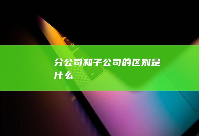 分公司和子公司的区别是什么