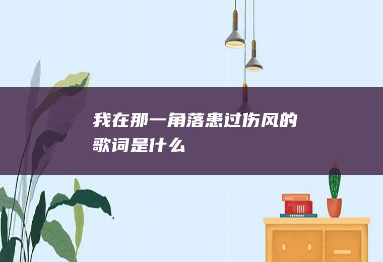 《我在那一角落患过伤风》的歌词是什么