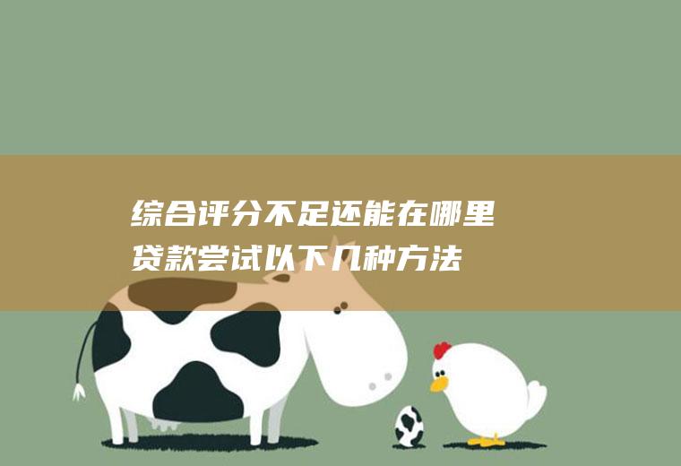 综合评分不足还能在哪里贷款尝试以下几种方法