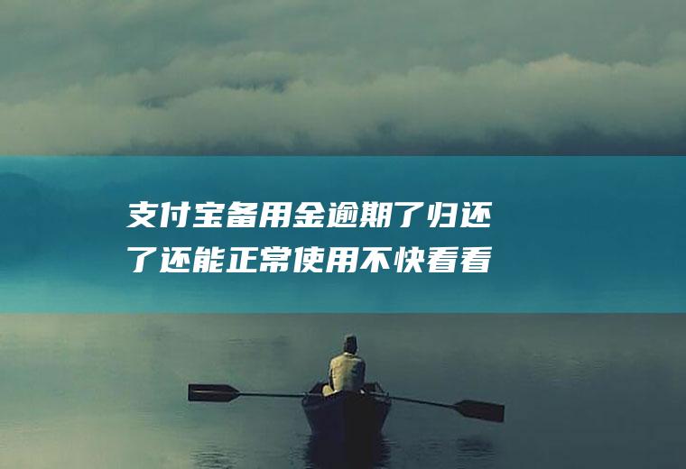 支付宝备用金逾期了归还了还能正常使用不快看看